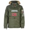 Geographical Norway BARMAN-KAKI Manteaux Couleur Kaki -Geographical Norway Soldes 15650906 500 A