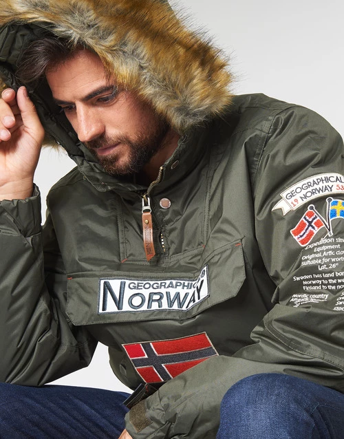 Geographical Norway BARMAN-KAKI Manteaux Couleur Kaki 7 Geographical Norway BARMAN-KAKI Manteaux Couleur Kaki – Image 5