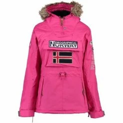 Geographical Norway Parka Fille Boomera Manteaux Couleur Rose