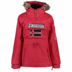 Geographical Norway Parka Fille Boomera Manteaux Couleur Rouge