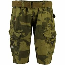 Geographical Norway Short Coton PEANUT MEN CAMO NEW Shorts & Bermudas Couleur kaki