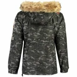 Geographical Norway Parka Homme Boomerang Camo Manteaux Couleur Noir -Geographical Norway Soldes 16516451 500 C