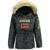 Geographical Norway Parka Homme Boomerang Camo Manteaux Couleur Bleu -Geographical Norway Soldes 16516452 500 A