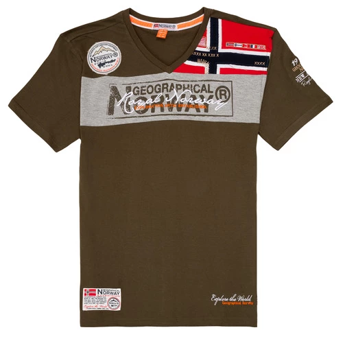 Geographical Norway JIDNEY T-shirts & Polos Couleur Kaki 3 Geographical Norway JIDNEY T-shirts & Polos Couleur Kaki
