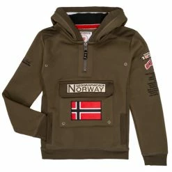 Geographical Norway GYMCLASS Sweats & Polaires Couleur Kaki