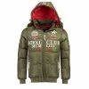 Geographical Norway AVALANCHE BOY Manteaux Couleur Kaki -Geographical Norway Soldes 17677674 500 A