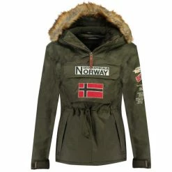 Geographical Norway BARMAN BOY Manteaux Couleur Kaki