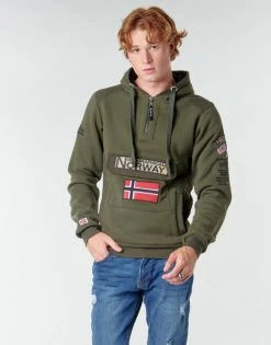 Geographical Norway GYMCLASS Sweats & Polaires Couleur Kaki