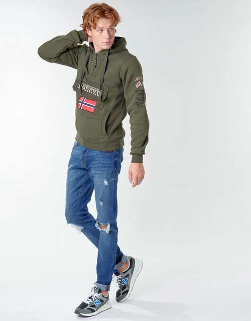 Geographical Norway GYMCLASS Sweats & Polaires Couleur Kaki 4 Geographical Norway GYMCLASS Sweats & Polaires Couleur Kaki – Image 2