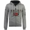Geographical Norway Sweat Homme Gymclass Full Zip Sweats & Polaires Couleur Gris