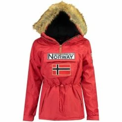 Geographical Norway Parka Femme Bridget Manteaux Couleur Rouge