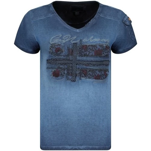 Geographical Norway Tshirt Femme Jepson T-shirts & Polos Couleur Bleu 3 Geographical Norway Tshirt Femme Jepson T-shirts & Polos Couleur Bleu