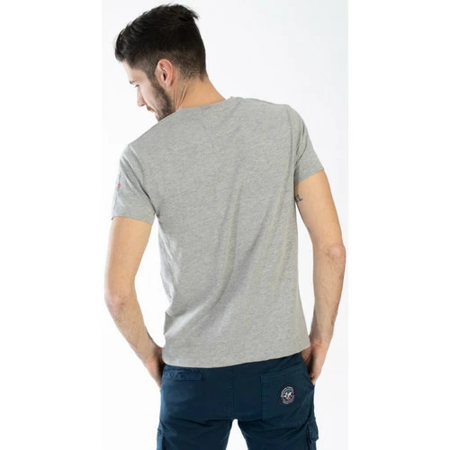 Geographical Norway T-shirt JIXI - col V - imprimé T-shirts & Polos Couleur Gris clair 4 Geographical Norway T-shirt JIXI - col V - imprimé T-shirts & Polos Couleur Gris clair – Image 2