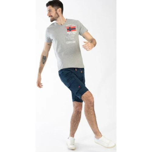 Geographical Norway T-shirt JIXI - col V - imprimé T-shirts & Polos Couleur Gris clair 6 Geographical Norway T-shirt JIXI - col V - imprimé T-shirts & Polos Couleur Gris clair – Image 4