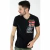 Geographical Norway T-shirt JIXI - col V - imprimé T-shirts & Polos Couleur Noir -Geographical Norway Soldes 20534101 500 A