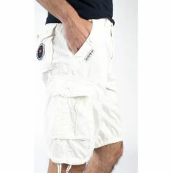 Geographical Norway Bermuda Pablo - 100% coton Shorts & Bermudas Couleur Blanc -Geographical Norway Soldes 20534132 500 D