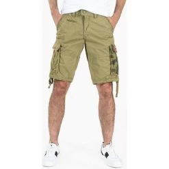 Geographical Norway Bermuda Pasteque - 100% coton Shorts & Bermudas Couleur Vert militaire