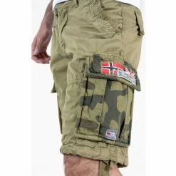 Geographical Norway Bermuda Pasteque - 100% coton Shorts & Bermudas Couleur Vert militaire -Geographical Norway Soldes 20574544 500 E