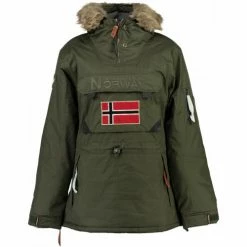 Geographical Norway Anorak Aubergine Manteaux Couleur Vert