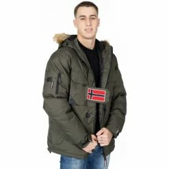 Geographical Norway Doudoune Bantouna Manteaux Couleur Kaki
