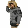 Geographical Norway Parka Bendorf - matelassé - capuche avec bord façon fourrure Manteaux Couleur Noir charbon -Geographical Norway Soldes 21153016 500 A
