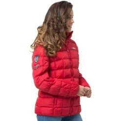 Geographical Norway Doudoune Berechite - capuche amovible Manteaux Couleur Rouge -Geographical Norway Soldes 21153032 500 B
