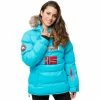 Geographical Norway Doudoune Bolide Manteaux Couleur Turquoise -Geographical Norway Soldes 21153039 500 A