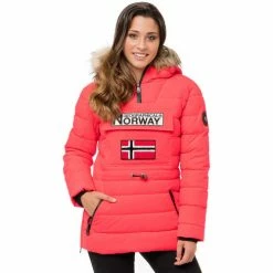Geographical Norway Doudoune Boonshine Manteaux Couleur Corail