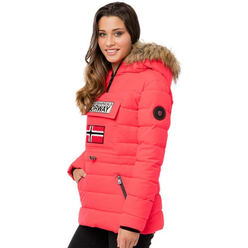 Geographical Norway Doudoune Boonshine Manteaux Couleur Corail 4 Geographical Norway Doudoune Boonshine Manteaux Couleur Corail – Image 2