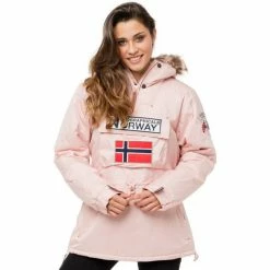 Geographical Norway Doudoune Building Manteaux Couleur Rose poudre
