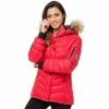 Geographical Norway Caban Camille - capuche avec bord façon fourrure Manteaux Couleur Rouge -Geographical Norway Soldes 21153089 500 A