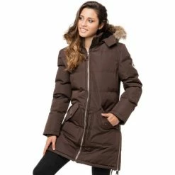 Geographical Norway Parka Canelle - capuche Manteaux Couleur Marron