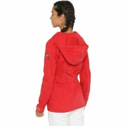 Geographical Norway Blouson Canon - capuche Manteaux Couleur Rouge -Geographical Norway Soldes 21153109 500 C