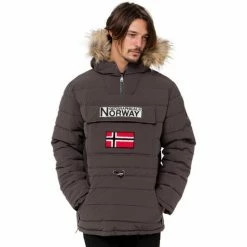 Geographical Norway Anorak Casimire Manteaux Couleur Gris