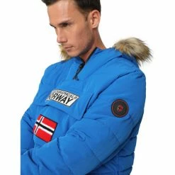 Geographical Norway Anorak Casimire Manteaux Couleur Bleu horizon 10 Geographical Norway Anorak Casimire Manteaux Couleur Bleu horizon -Geographical Norway Soldes 21153116 500 D
