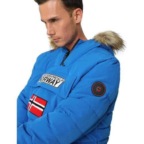 Geographical Norway Anorak Casimire Manteaux Couleur Bleu horizon 6 Geographical Norway Anorak Casimire Manteaux Couleur Bleu horizon – Image 4