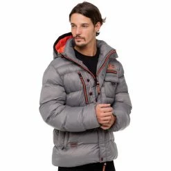 Geographical Norway Anorak Counter Manteaux Couleur Noir charbon