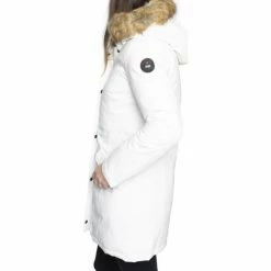 Geographical Norway Parka Dynasty - capuche avec bord façon fourrure Manteaux Couleur Blanc -Geographical Norway Soldes 21153232 500 C