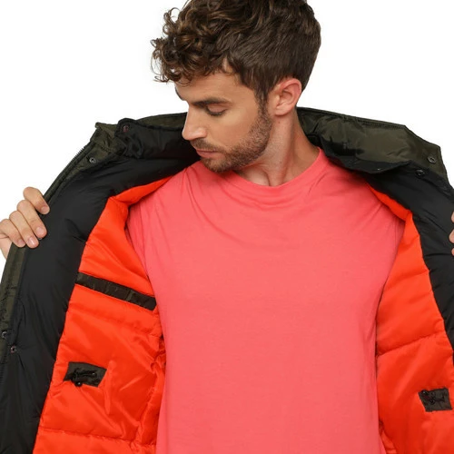 Geographical Norway Parka Divergence - capuche rétractable dans le col Manteaux Couleur Kaki 7 Geographical Norway Parka Divergence - capuche rétractable dans le col Manteaux Couleur Kaki – Image 5