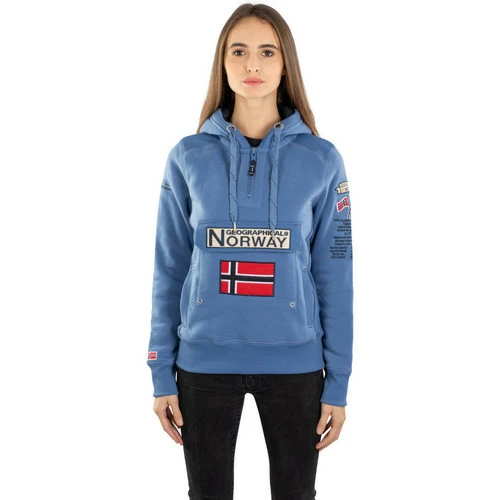 Geographical Norway Sweat sport Gymclass - logo - capuche Sweats & Polaires Couleur Bleu 3 Geographical Norway Sweat sport Gymclass - logo - capuche Sweats & Polaires Couleur Bleu