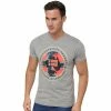 Geographical Norway T-shirt - col V T-shirts & Polos Couleur Gris