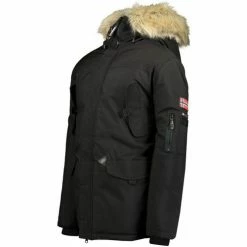 Geographical Norway Parka Homme Bernard EO092 Manteaux Couleur Noir -Geographical Norway Soldes 21322986 500 B