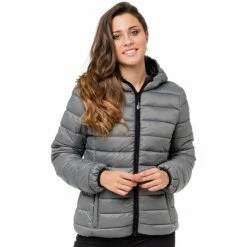 Geographical Norway Veste Anna - tissu matelassé Manteaux Couleur Gris clair