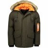 Geographical Norway Parka Homme Arnold Hood Fur EO001 Manteaux Couleur Kaki -Geographical Norway Soldes 21469966 500 A