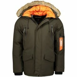Geographical Norway Parka Homme Arnold Hood Fur EO001 Manteaux Couleur Kaki
