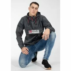 Geographical Norway Veste - parka - coupe-vent sport Choupa - résille - capuche Vestes Couleur Gris foncé -Geographical Norway Soldes 21517144 500 D