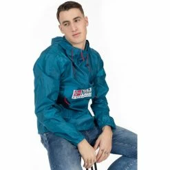 Geographical Norway Veste - parka - coupe-vent sport Choupa - résille - capuche Vestes Couleur Bleu -Geographical Norway Soldes 21517145 500 C