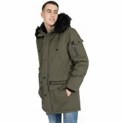 Geographical Norway Parka Arissa - capuche avec bord façon fourrure Manteaux Couleur Kaki -Geographical Norway Soldes 21563743 500 E