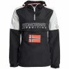 Geographical Norway Parka Astina - logo - capuche avec liens de serrage et stopper Manteaux Couleur Noir -Geographical Norway Soldes 21563745 500 A