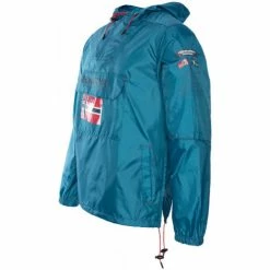Geographical Norway Coupe-vent Brest - capuche - bleu pétrole Vestes Couleur Bleu -Geographical Norway Soldes 21563752 500 C
